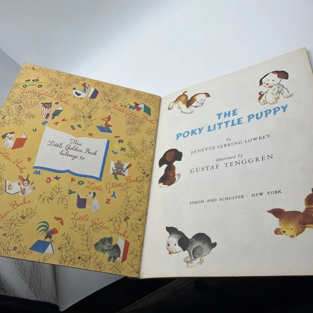 Vintage 1942 The Poky Little Puppy Little Golden Book by  Janette Sebring Lowrey